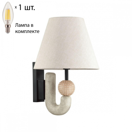 Бра Odeon Bagel с лампочкой 5410/1W+Lamps E14 Свеча 