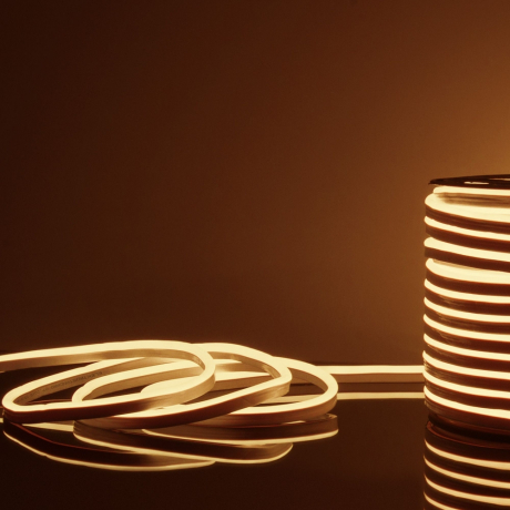 50м. Комплект неоновой ленты теплого цвета 3300К 2835, 9,6W, 220V, 120LED/m, IP67 Elektrostandard LS001 (a052995) 