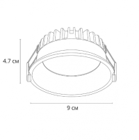 Нарушена упаковка!  <648947> Встраиваемый светильник Arte Lamp Frame A7993PL-1WH