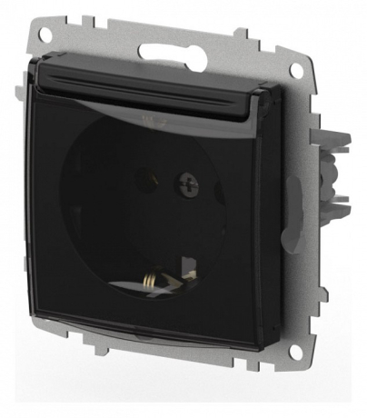 Розетка с заземлением с крышкой, без рамки Elbi Eleсtriс Zena Vega 609-014800-218 
