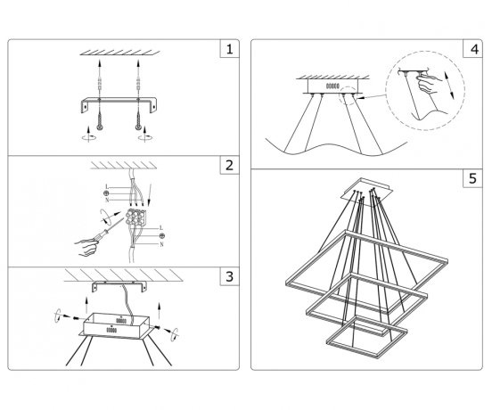 Подвесная светодиодная люстра с пультом д/у Kink Light Альтис 08201,19(4000К) (19237) 