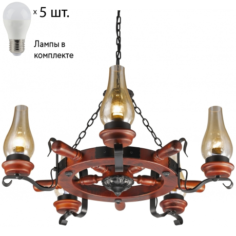 Подвесная люстра с лампочками Velante 583-703-05+Lamps 