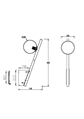 Настенный светильник (бра) Maytoni MOD175WL-01G Kazimir 