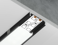 Алюминиевый профиль накладной 23.8*6 для светодиодной ленты до 20мм Ambrella light ILLUMINATION Alum GP1800BK