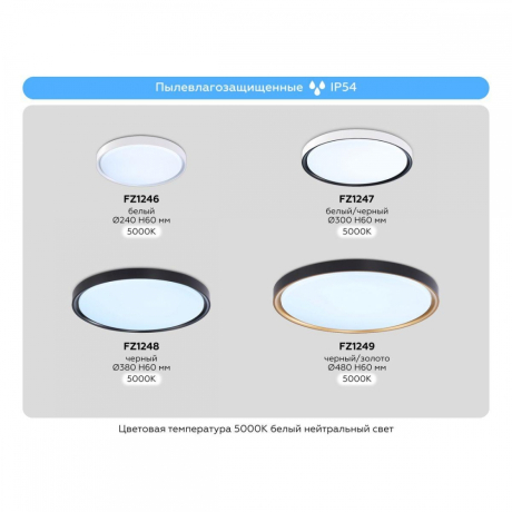 Потолочный светодиодный светильник Ambrella light Orbital Air FZ1249 