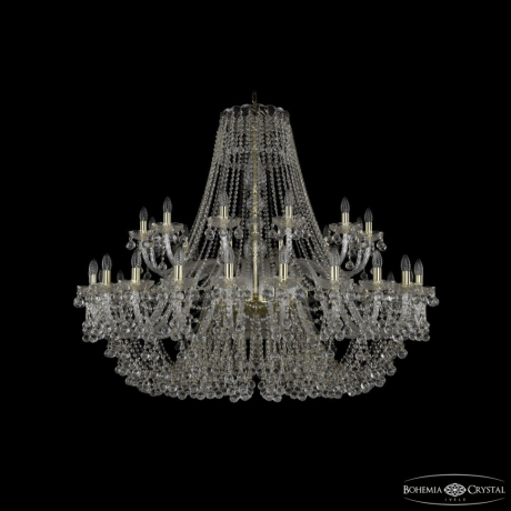 Подвесная люстра Bohemia Ivele Crystal 1409 1409/24+12/530 G 