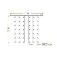 1*2м. Электрогирлянда-конструктор ''Занавес'' 96LED (холодный) IP44 Vegas 55019