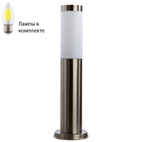 Уличный ландшафтный фонарь с лампочкой Arte lamp A3158PA-1SS+Lamps