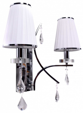 Бра LUMINA DECO Glamour LDW 66247-2 WT+CHR 