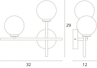 Бра Arte Lamp Bolla-Piccolo A3988AP-2AB
