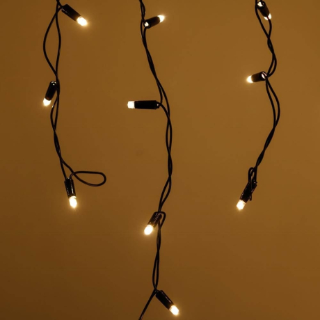 2,4*0,6м. Уличная гирлянда бахрома Ardecoled 230V ARD-Edge-Classic-2400X600-Black-88Led-Flash Warm (26014)