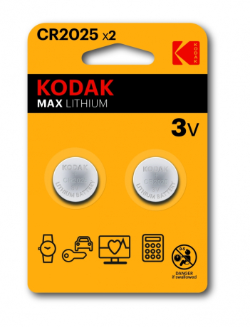 Нарушена упаковка! <182567> Kodak CR2025-2BL (60/240/43200)