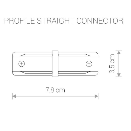 Коннектор прямой для однофазного шинопровода Nowodvorski Profile Straight Connector (9454) 