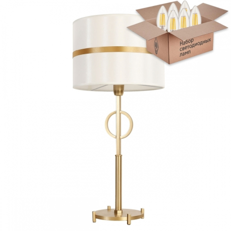 Настольный светильник с лампочкой Favourite Mateo 2634-1T+Lamps E14 Свеча 