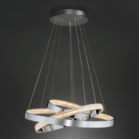 Подвесная светодиодная люстра Eurosvet Posh с пультом управления 90176/3 хром 80W a045418 