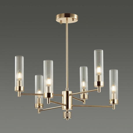 Люстра на штанге со светодиодными лампочками E14, комплект от Lustrof. №369396-627415 