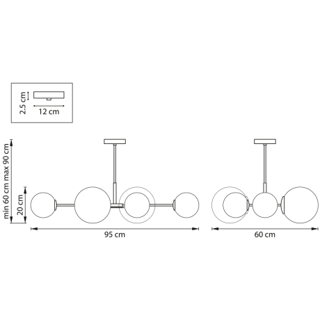 Люстра на штанге Lightstar с поддержкой Алисы, Croco 815460 