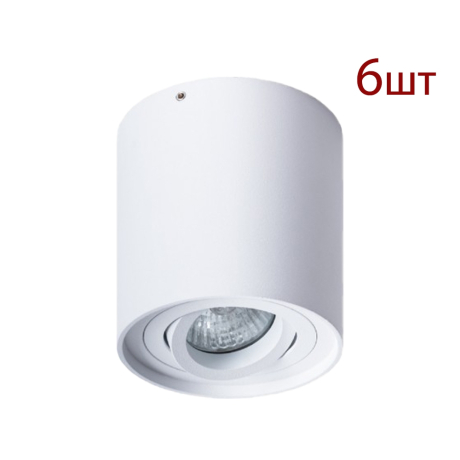 Комплект 6шт. Влагозащищенный накладной светильник Arte Lamp Galopin A1460PL-1WH-6 
