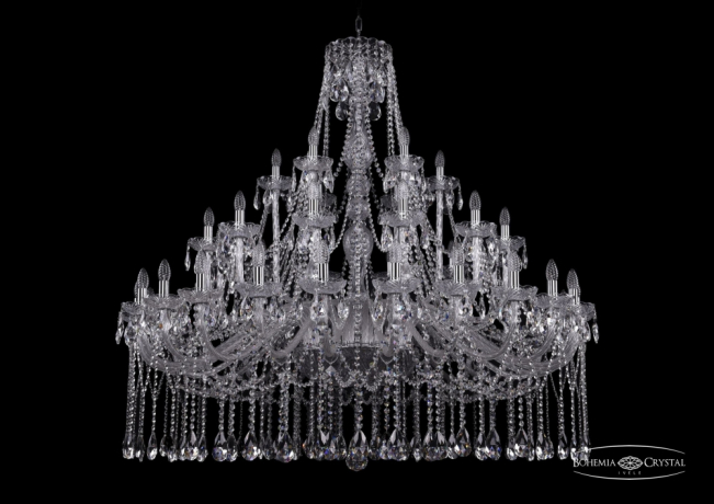 1413/24+12+6/530/Ni Подвесная люстра Bohemia Ivele Crystal 