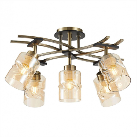 Люстра потолочная с поворотными плафонами Citilux Мерида CL142154 Бронза Старая + Венге 