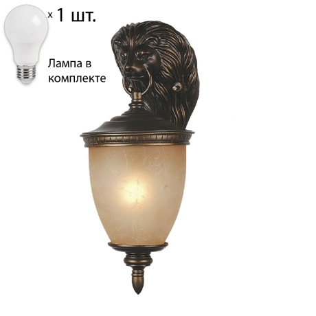 Уличный настенный светильник с лампочкой  Favourite Guards 1336-1W+Lamps А60