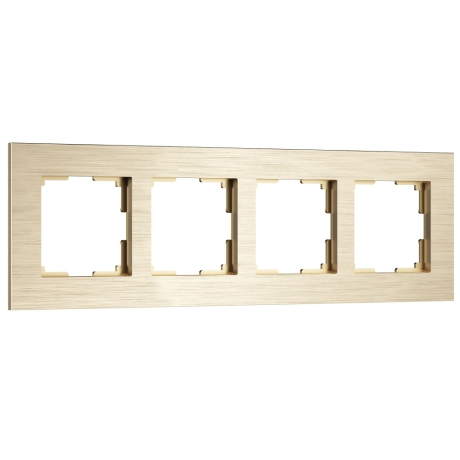 Рамка на 4 поста Werkel AluMax шампань W0043511 