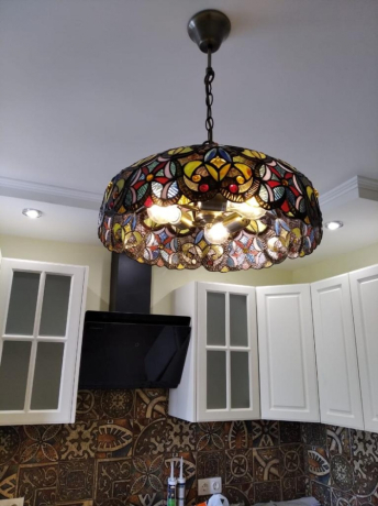Светильник подвесной в стиле тиффани со светодиодными лампами E27, комплект от Lustrof. №277038-623505 
