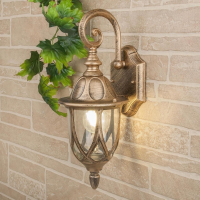 Нарушена упаковка!  <54799>  Уличный настенный светильник Elektrostandard Orion 4690389012280 (a025001) Orion черное золото