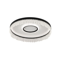 Потолочная люстра с пультом ДУ и прозрачными подвесками, цвет черный матовый от GETOGAZOV FAMILY