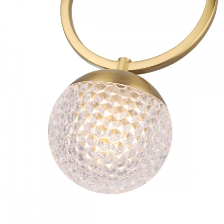 Подвесной светильник с лампочкой CRYSTAL LUX Carolina SP1 V1 BRASS+Lamps 