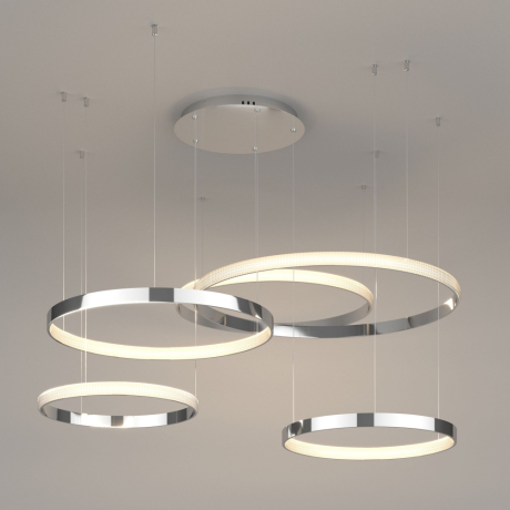 Подвесная светодиодная люстра Eurosvet Posh с пультом управления 90175/5 хром 160W a045416 