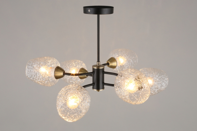 Люстра на штанге с лампочками Omnilux OML-67807-06+Lamps 