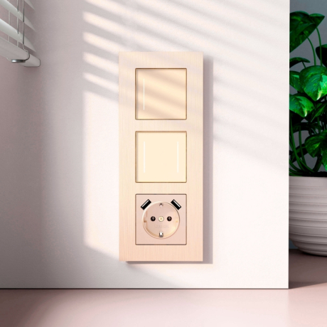 Рамка на 3 поста Werkel AluMax шампань W0033511 