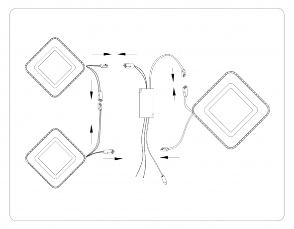 Потолочный светодиодный светильник с пультом Ambrella light ACRYLICA OriginalFA8877 