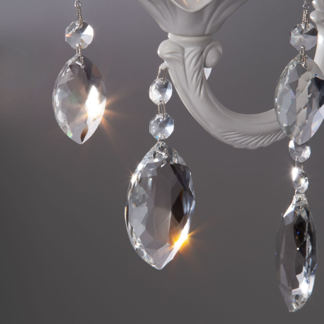 Классическое бра с хрусталем 10108/1 белый/прозрачный хрусталь Strotskis 