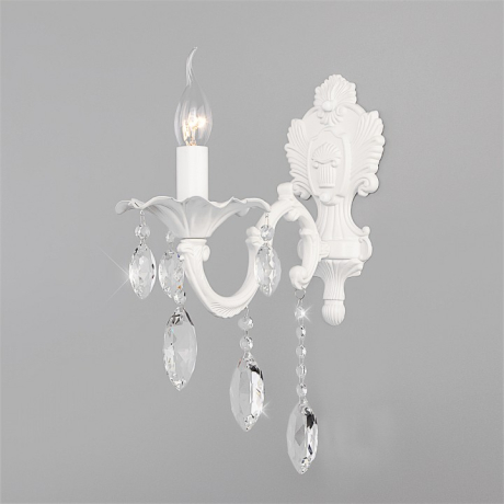 Бра Eurosvet Veletta 10108/1 белый/прозрачный хрусталь Strotskis 