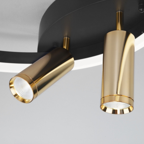 Потолочная люстра с управлением по Wi-Fi Eurosvet Luminari 90247/3 черный/золото Smart (a055664) 