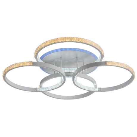 Светодиодная диммируемая люстра с ПДУ Profit Light 8047/4 WHT 136W+8W RGB 