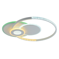 Нарушена упаковка!  <333946> Светодиодная диммируемая люстра с ПДУ Profit Light 8291 WHT 96W+8W RGB