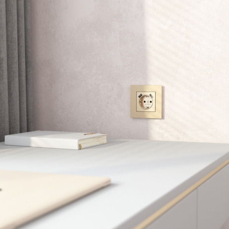 Рамка на 1 пост Werkel AluMax шампань W0013511 