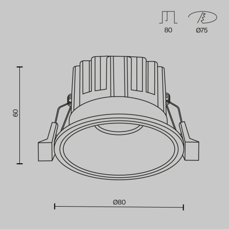 Встраиваемый светильник Technical DL058-12W2.7K-W 