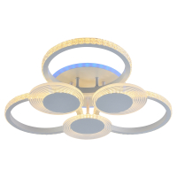 Светодиодная диммируемая люстра с ПДУ Profit Light 5883/3+3A WHT 114W+8W RGB