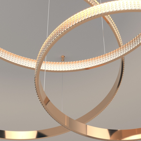 Подвесная светодиодная люстра Eurosvet Posh с пультом управления 90175/3 медный 100W a045413 