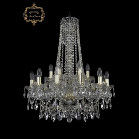Подвесная люстра с хрусталем Art Classic 11.25.12+6.220.h-80.Gd.Sp 
