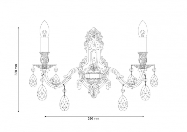 Firenze W141.2 Cream White Бра Lucia Tucci 