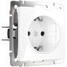 Розетка с заземлением и со шторками, без рамки Werkel белый W1171101