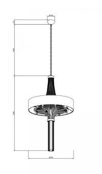 Подвесная люстра Lucia Tucci illuminazione COSMOPOLITAN 2970.8 black