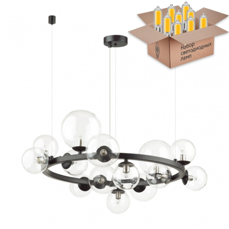 Подвесная люстра с лампочками Odeon Light Tovi 4818/14+Lamps G9 