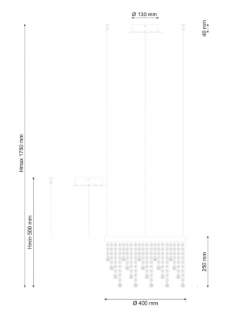 Подвесной светодиодный светильник Lucia Tucci Eclipse 1671.1 D400 Led 