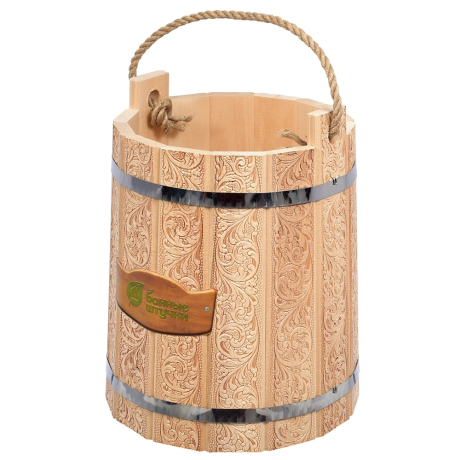 Нарушена упаковка!  <296432> Ведро 9 л с орнаментом ''Цветы'' в коробке ''Банные штучки'' 33427